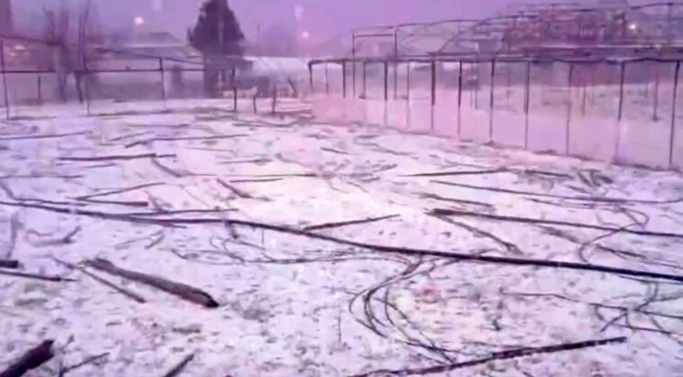 Mersin’de dolu yağışı etkili oldu