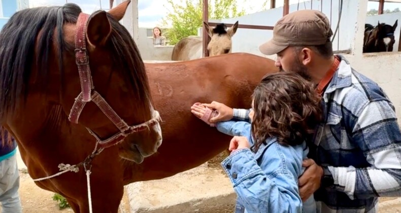 Otizmli çocuklara atla terapi desteği