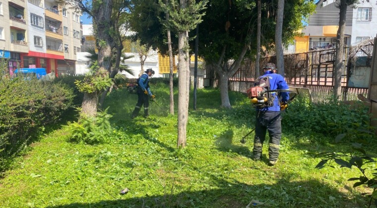 Mersin’de park ve yeşil alanlarda bakım seferberliği