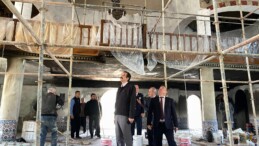 Bozyazı’da yangında zarar gören camide çalışmalar devam ediyor