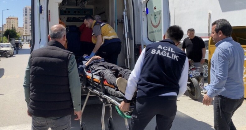 Motosikletten düşen sürücü yaralandı