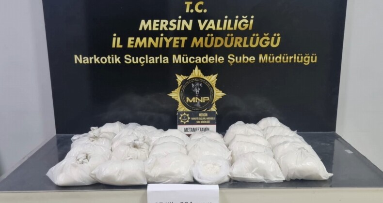 MERSİN’DE DEPOYA BASKIN: 27 KİLODAN FAZLA METAMFETAMİN ELE GEÇİRİLDİ